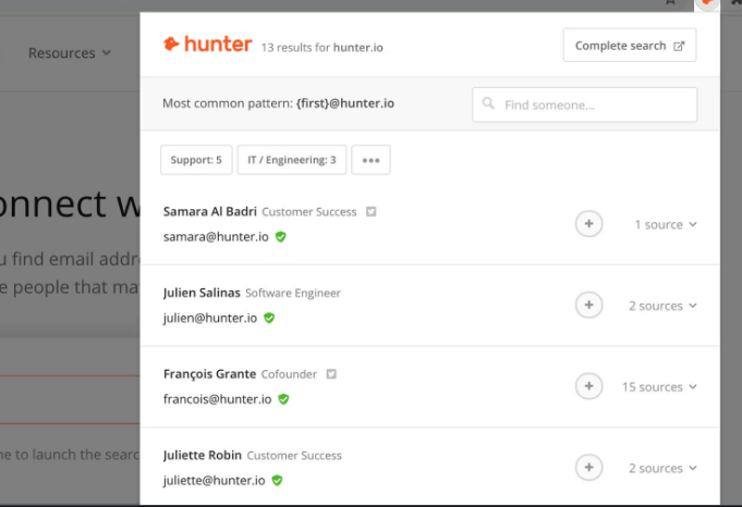 外贸找客户工具：email hunter