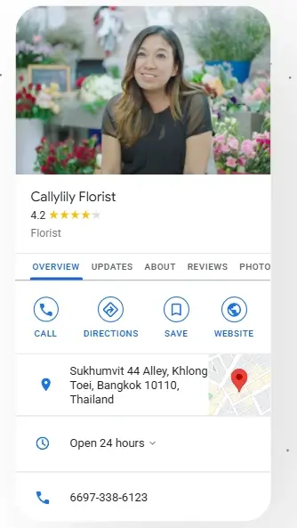 google business显示的样式