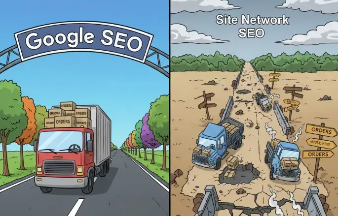 谷歌SEO服务与站群SEO概念对比