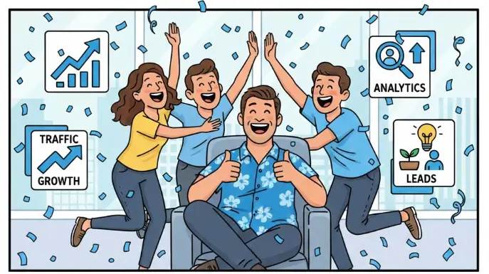 SEO 成功场景漫画