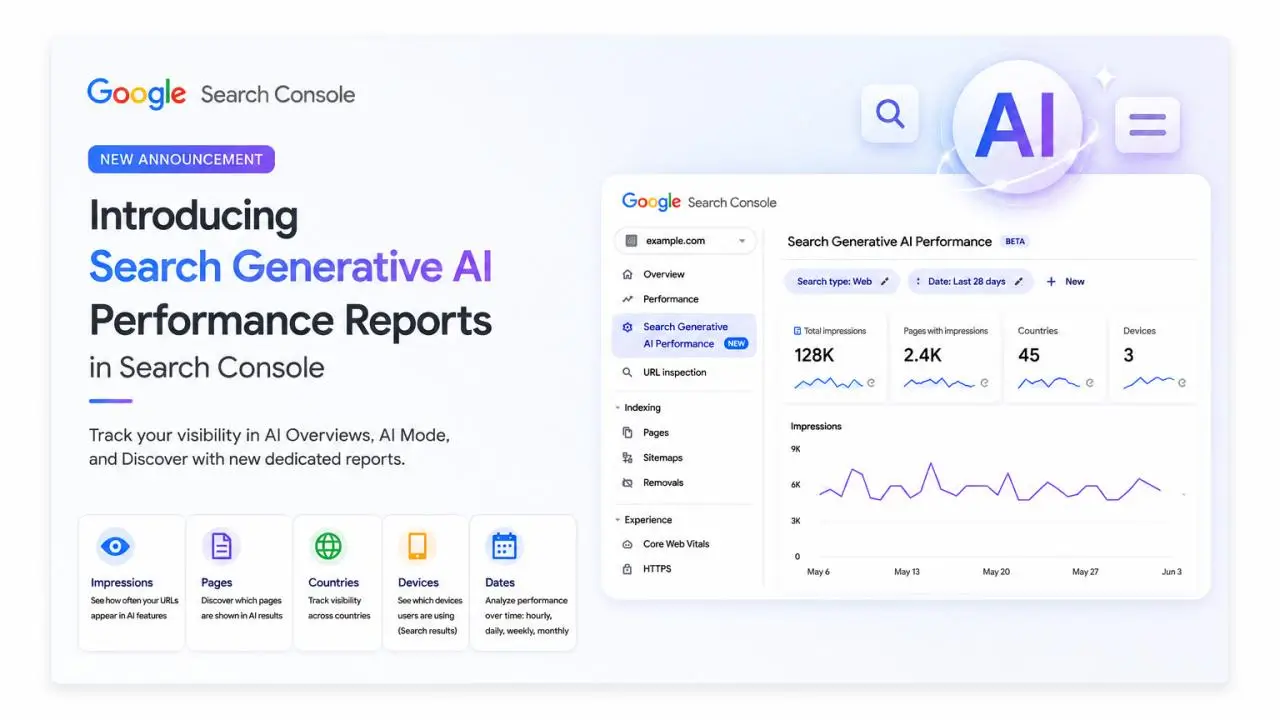 Google Search Console生成式AI报告