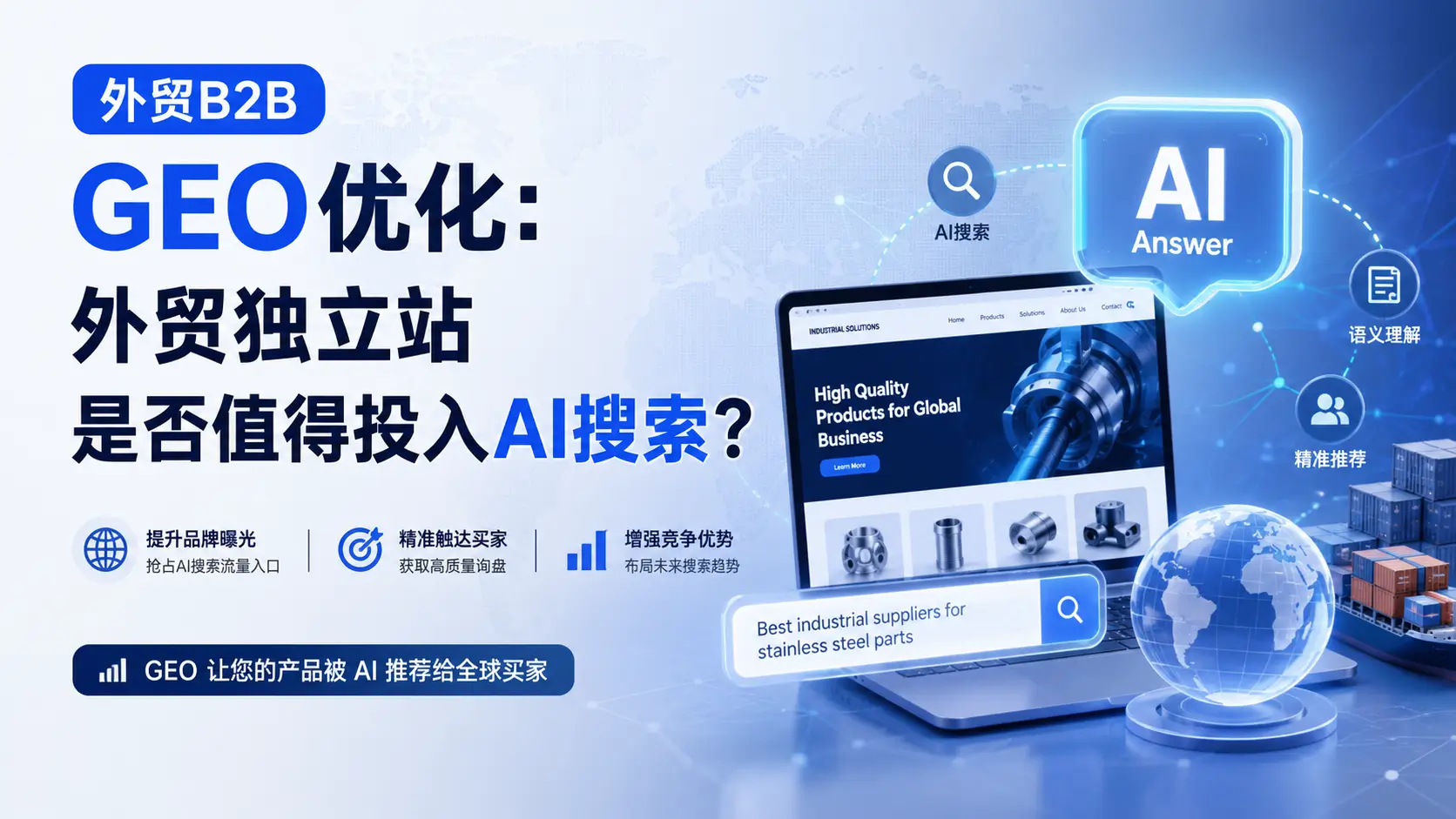 外贸独立站是否值得投入AI搜索